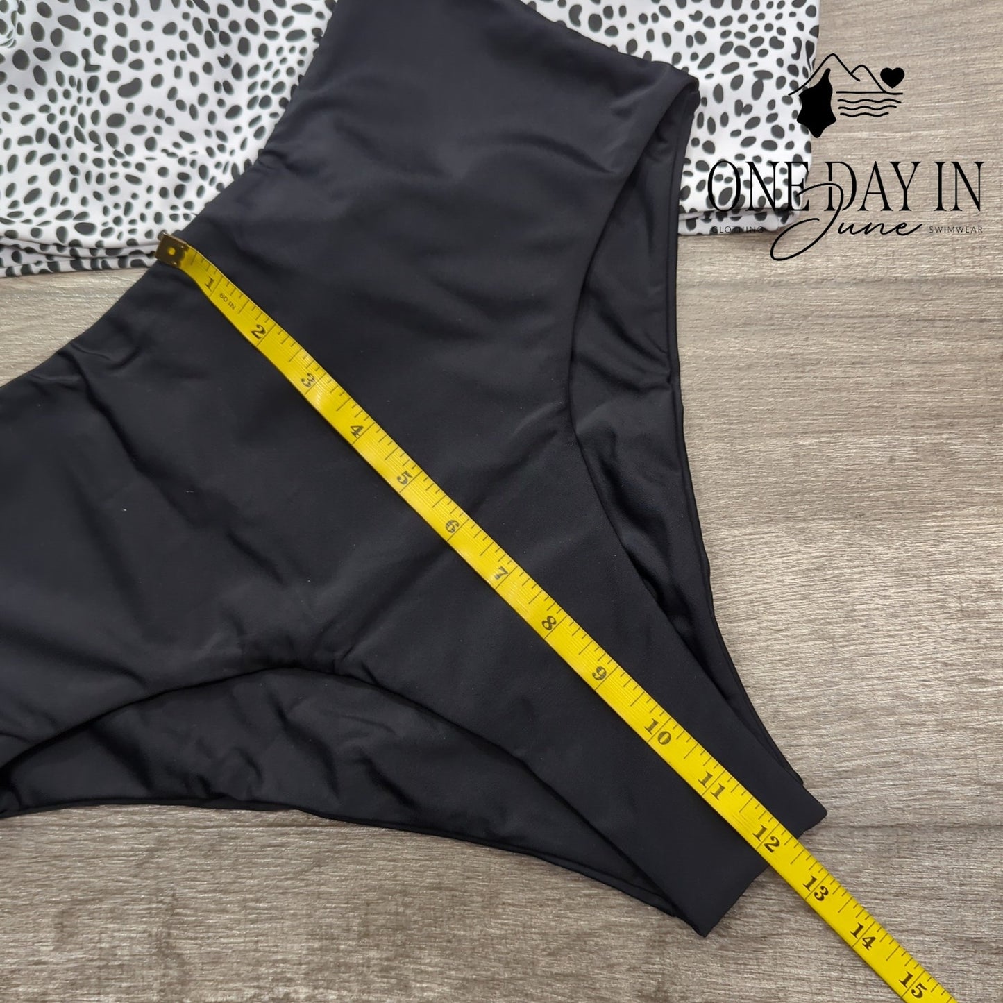 Zaful Dalmation Crop High Waist Bikini Swimsuit Size M