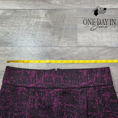 Christian Siriano Lane Bryant Pencil Skirt Purple Black Jacquard NWT Size 18