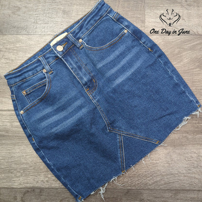 Just Quella Denim Mini Skirt Size S
