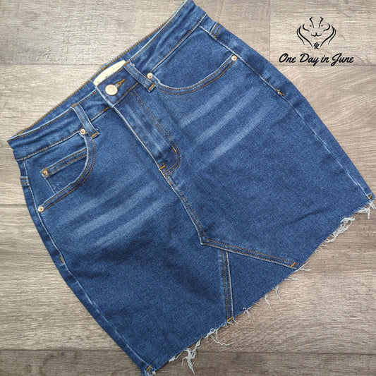 Just Quella Denim Mini Skirt Size S