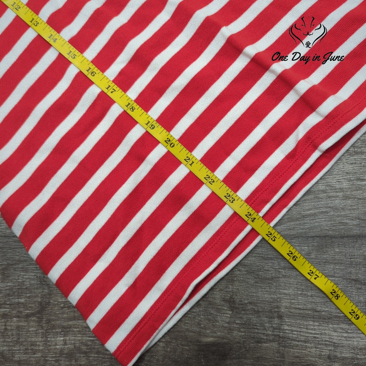 Crown & Ivy Essential Athleisure Striped Short Sleeve Top Red NWT Size M