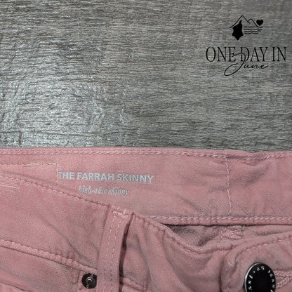 AG Adriano Goldschmied The Farrah Skinny Velveteen Jeans Dusty Pink NWT Size 4