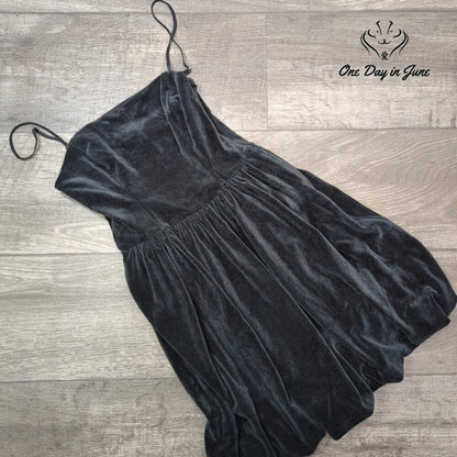 Abercrombie & Fitch Spaghetti Strap Velour Mini Dress Size XS
