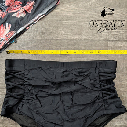 Yonique Plus Size High Waist Bikini Swimsuit Size 12W