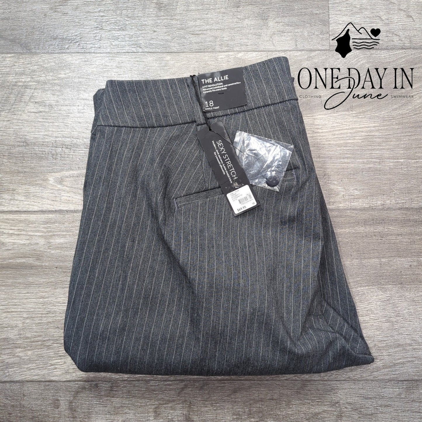 Lane Bryant The Allie Pin Striped Ankle Pants Size 18