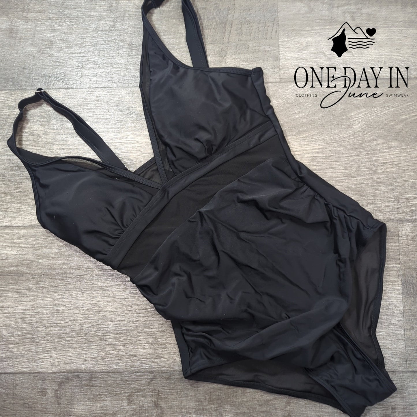 CharmLeaks Cut Out Mesh One Piece Swimsuit Size M