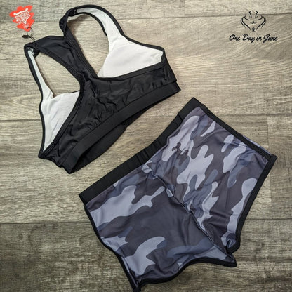 ODIJ Racerback Crop Top Boy Short Bikini Size XS