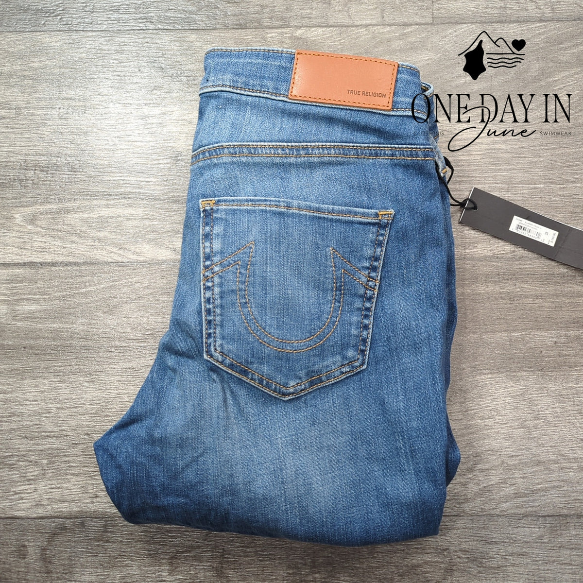 True Religion Jennie Curvy Skinny Jeans Blue Mid Rise NWT Size 28 (6)