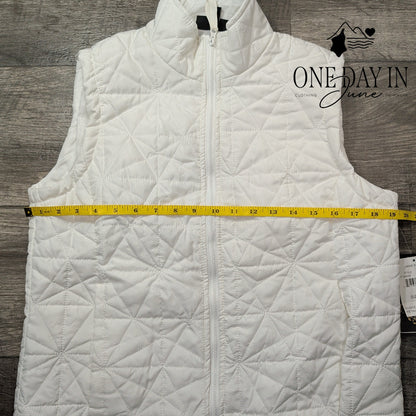 Jane Ashley Petite Quilted Full Zip Vest Size PXL