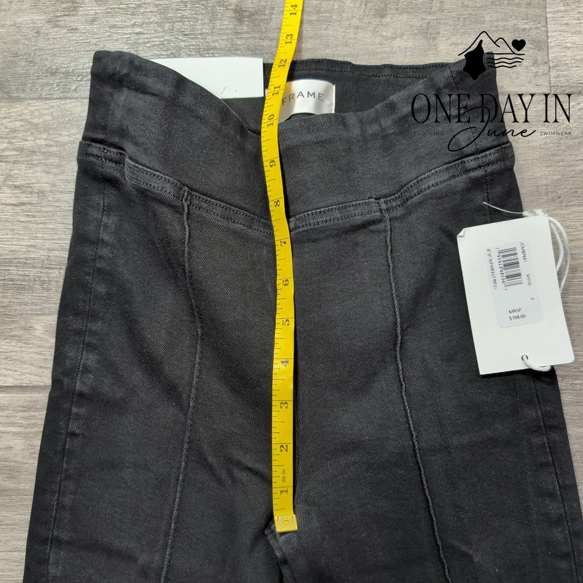 Frame Jetset Crop Mini Boot High Rise Jeans Black NWT Size 0