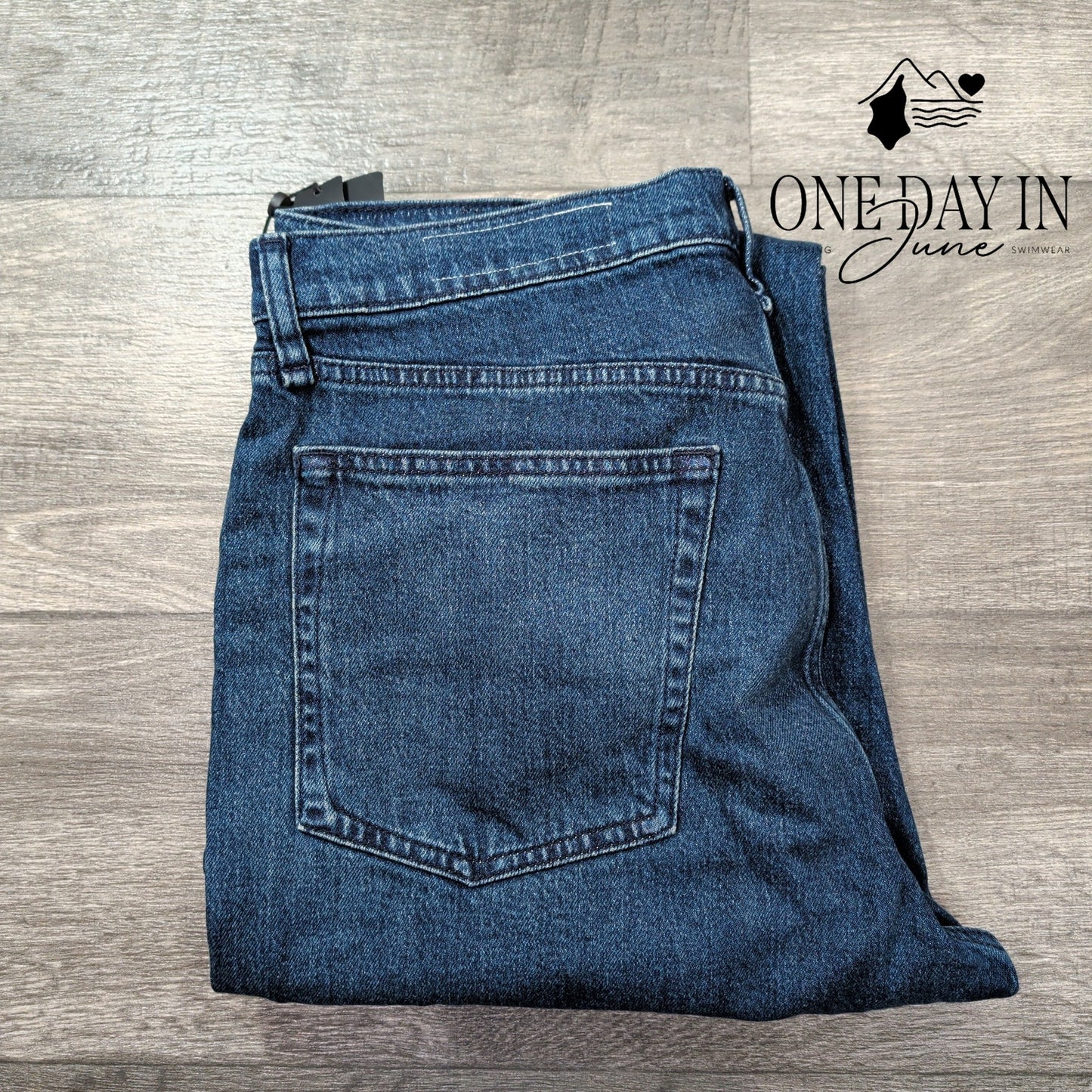Rag & Bone The Harlow Jeans Teo Mid Rise Straight Blue NWT $248 Size 16 (33)