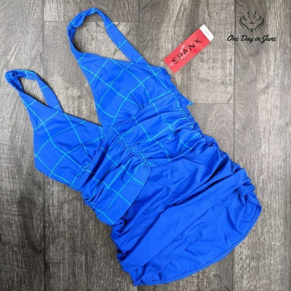 Spanx Ruched Halter Tankini Top Size 6