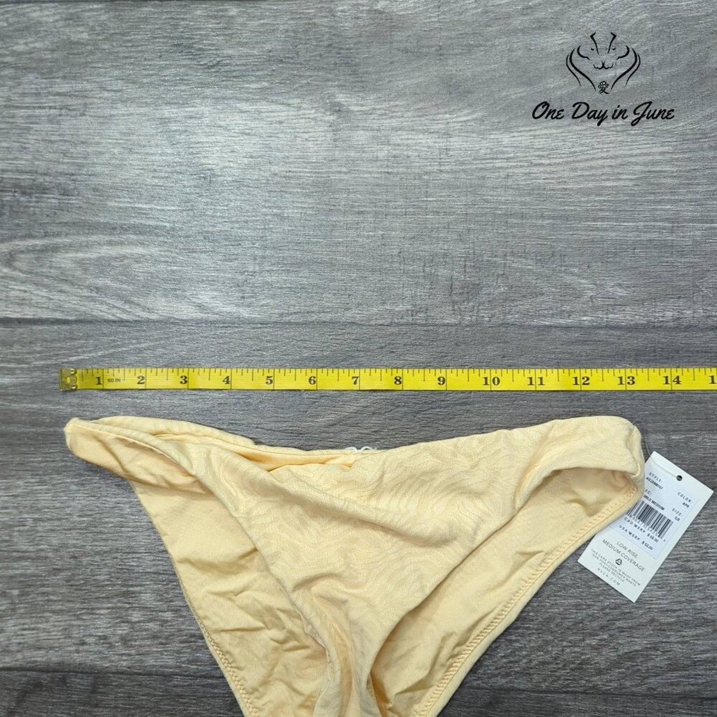 RVCA Run Wild Low Rise Bikini Bottom Size S