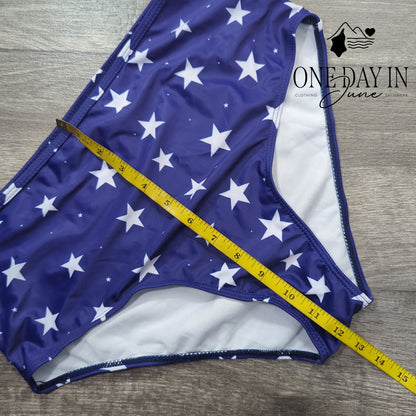 Adisputent High Waist Crop Bikini Swimsuit Size L