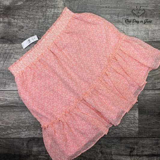 Loft Light Lined Floral Skirt Size S