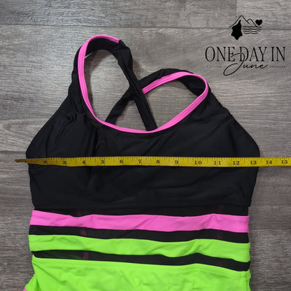 Aleumdr Tie Back One Piece Swimsuit Size S