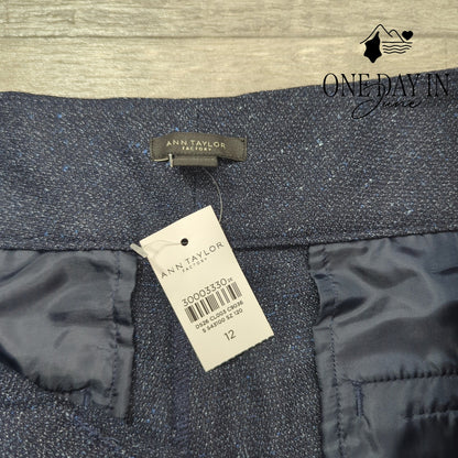Ann Taylor Factory Straight Leg Dress Pants Navy Blue NWT Size 12