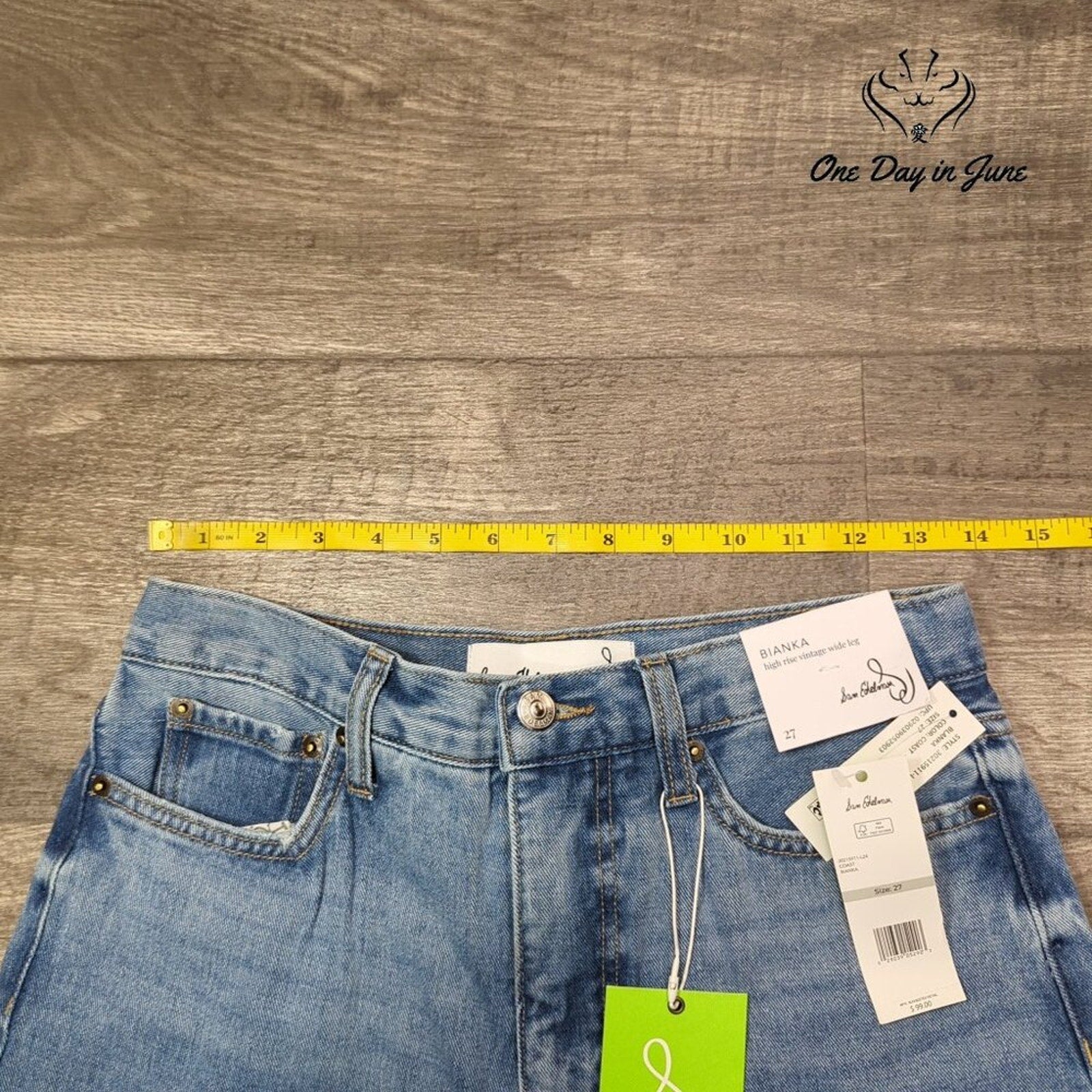 Sam Edelman Bianka High Rise Vintage Wide Leg Jeans Size 27