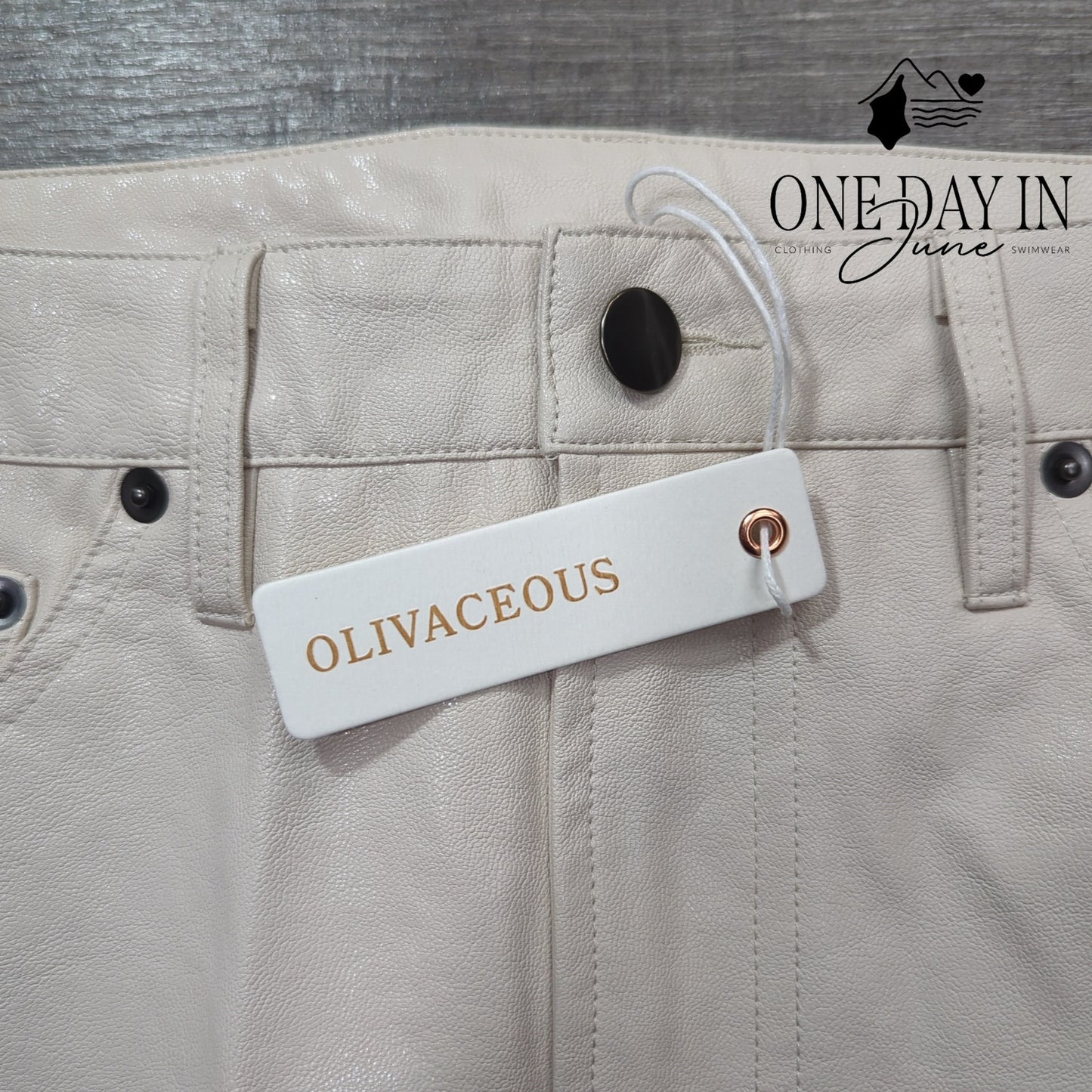 Olivabeous Faux Leather Lined Skirt Size S