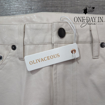 Olivabeous Faux Leather Lined Skirt Size S