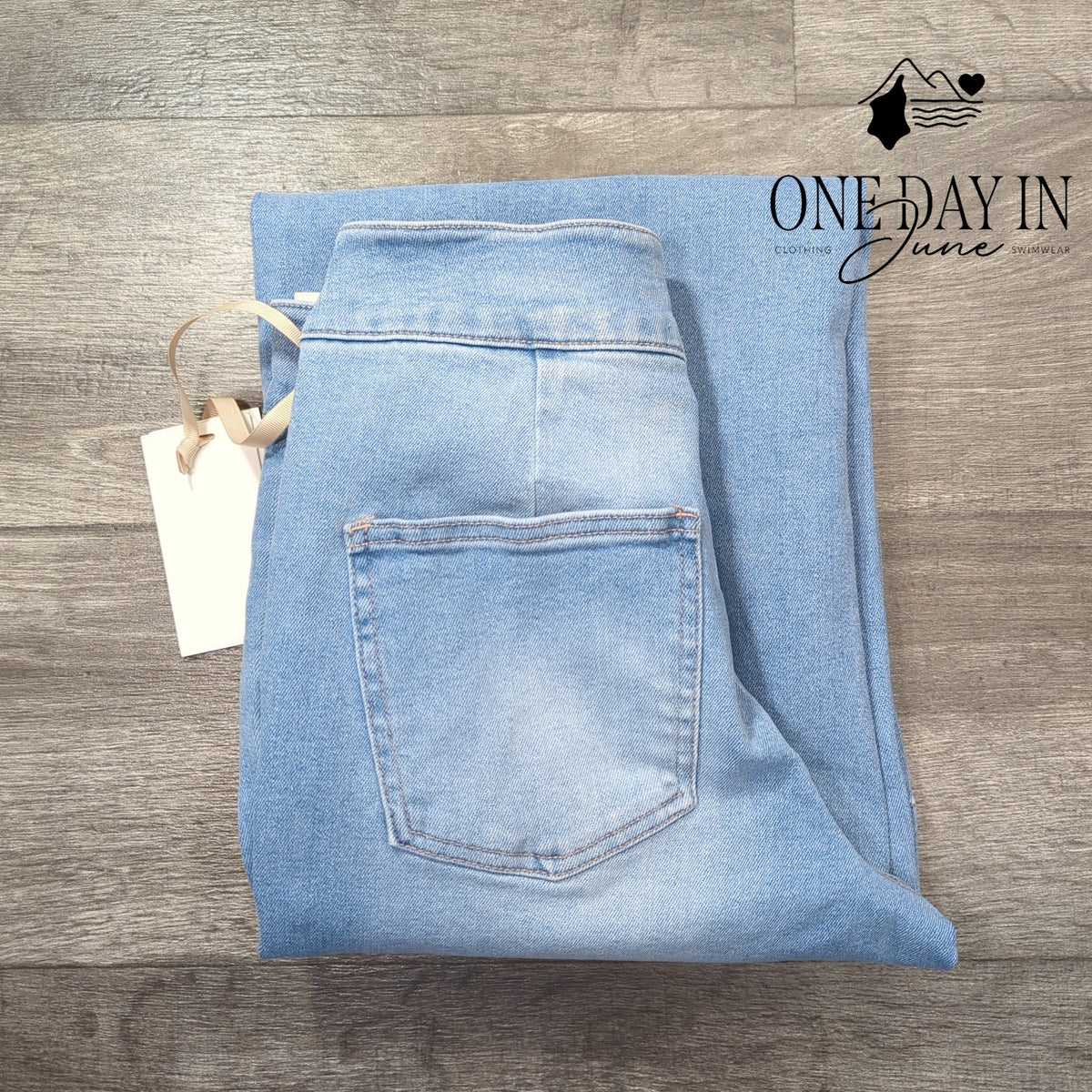 Odyn High Rise Wide Leg Jeans Light Wash Double Button NWT Size 2