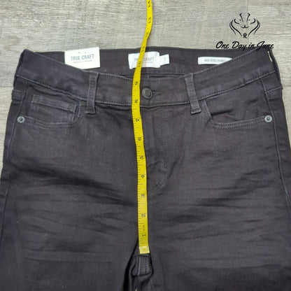 True Craft Mid Rise Distressed Skinny Jeans Juniors Black NWT Size 7