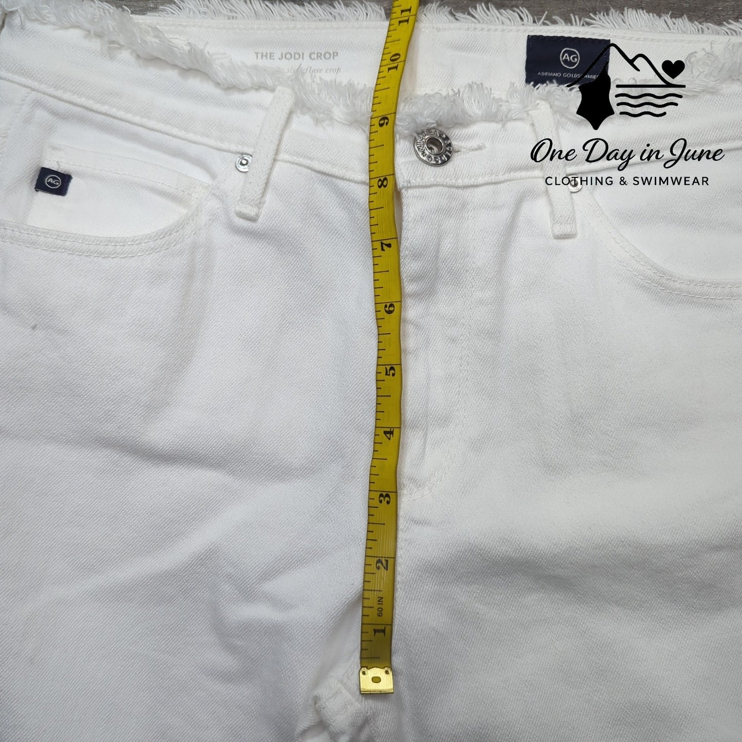 Adriano Goldschmied The Jodi Crop High  Rise Slim Flare Jeans Size 27 (4)