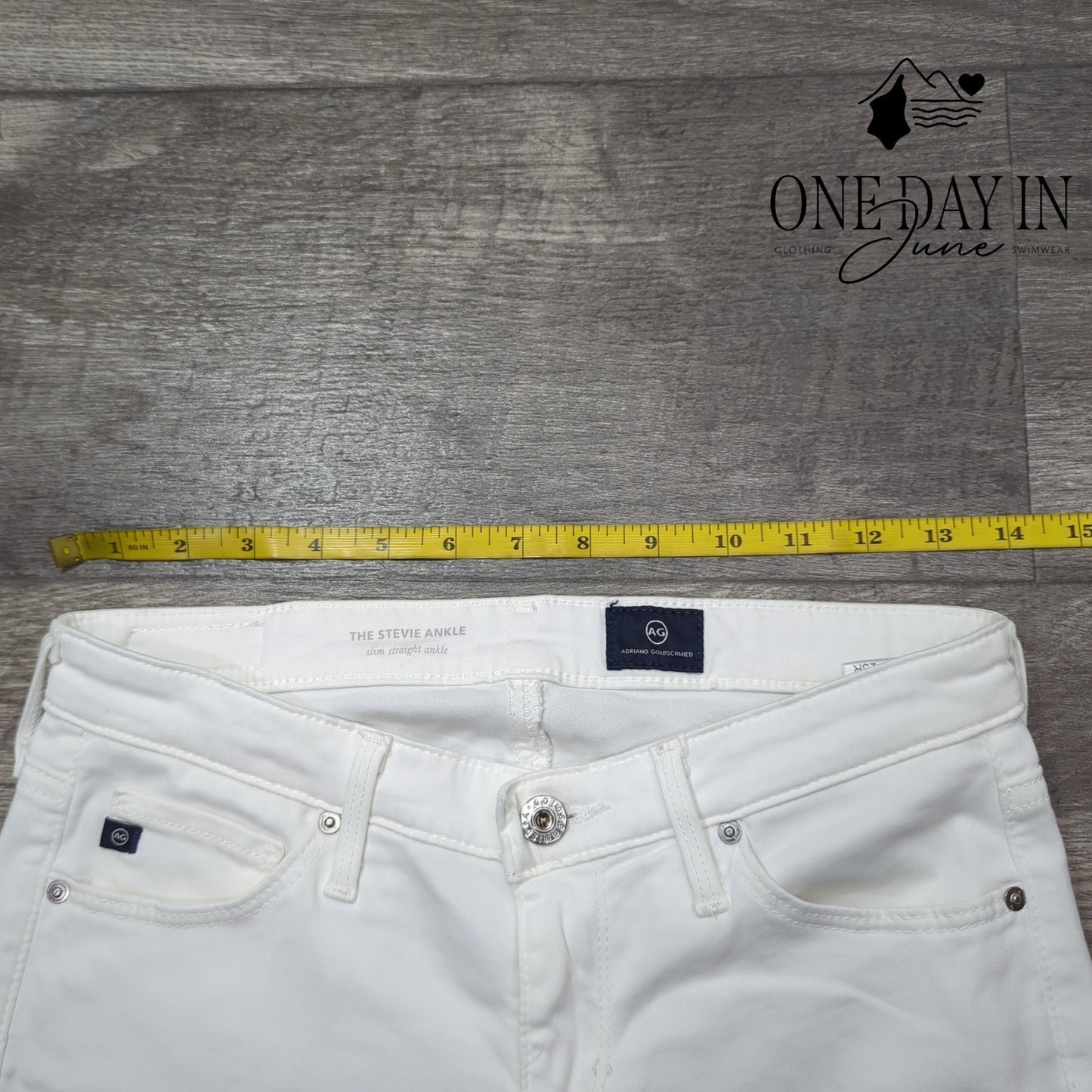 AG Adriano Goldschmied The Stevie Ankle Slim Straight Jeans Size 25 (2)