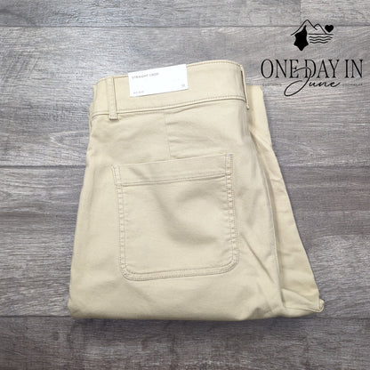 Loft Mid Rise Straight Crop Pants Size 12
