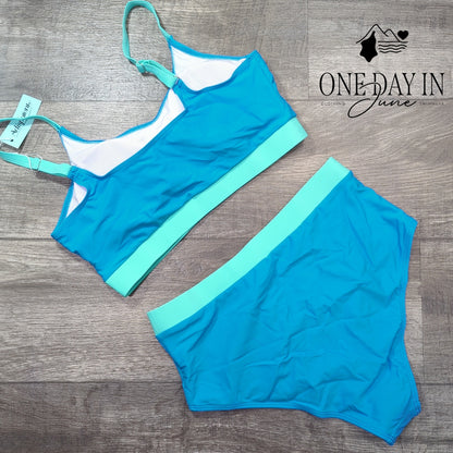 Adisputent Crop Bikini Swimsuit Size L