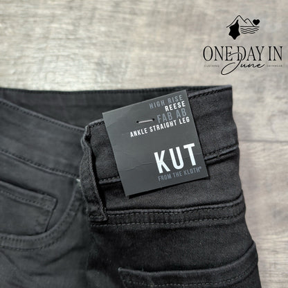 Kut from the Kloth Reese High Rise Ankle STraight Jeans Size 2
