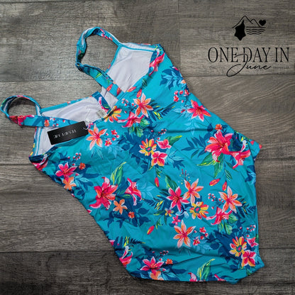 Tempt Me Floral One Piece Swimsuit Size XL