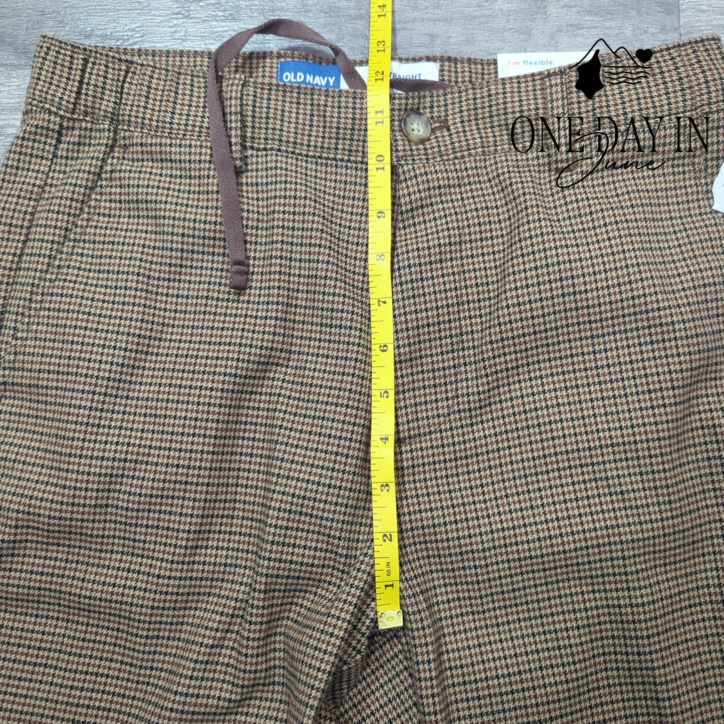 Old Navy Hounds Tooth Straight Leg Pants Size M