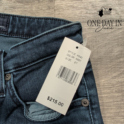 AG Adriano Goldschmied Skinny Jeans Dark Wash Stretch Denim NWT $215 Size 4 (27)