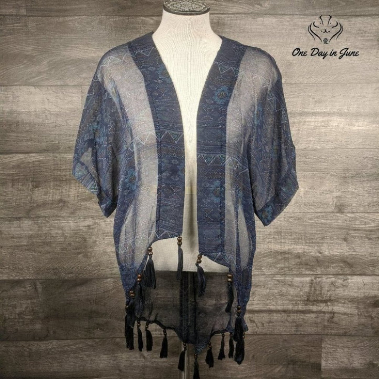 Steve Madden Sheer Top with Tassels Size OS
