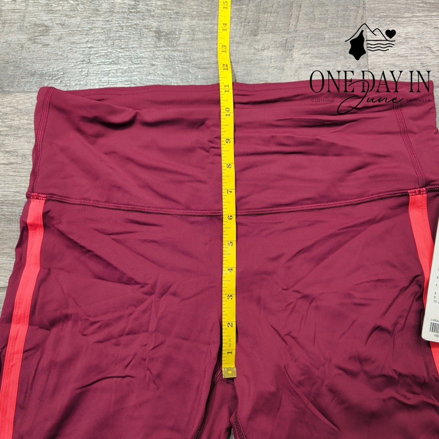 Lululemon Zip the Line Crop 23 Leggings Deep Ruby Poppy Coral NWT Size 12