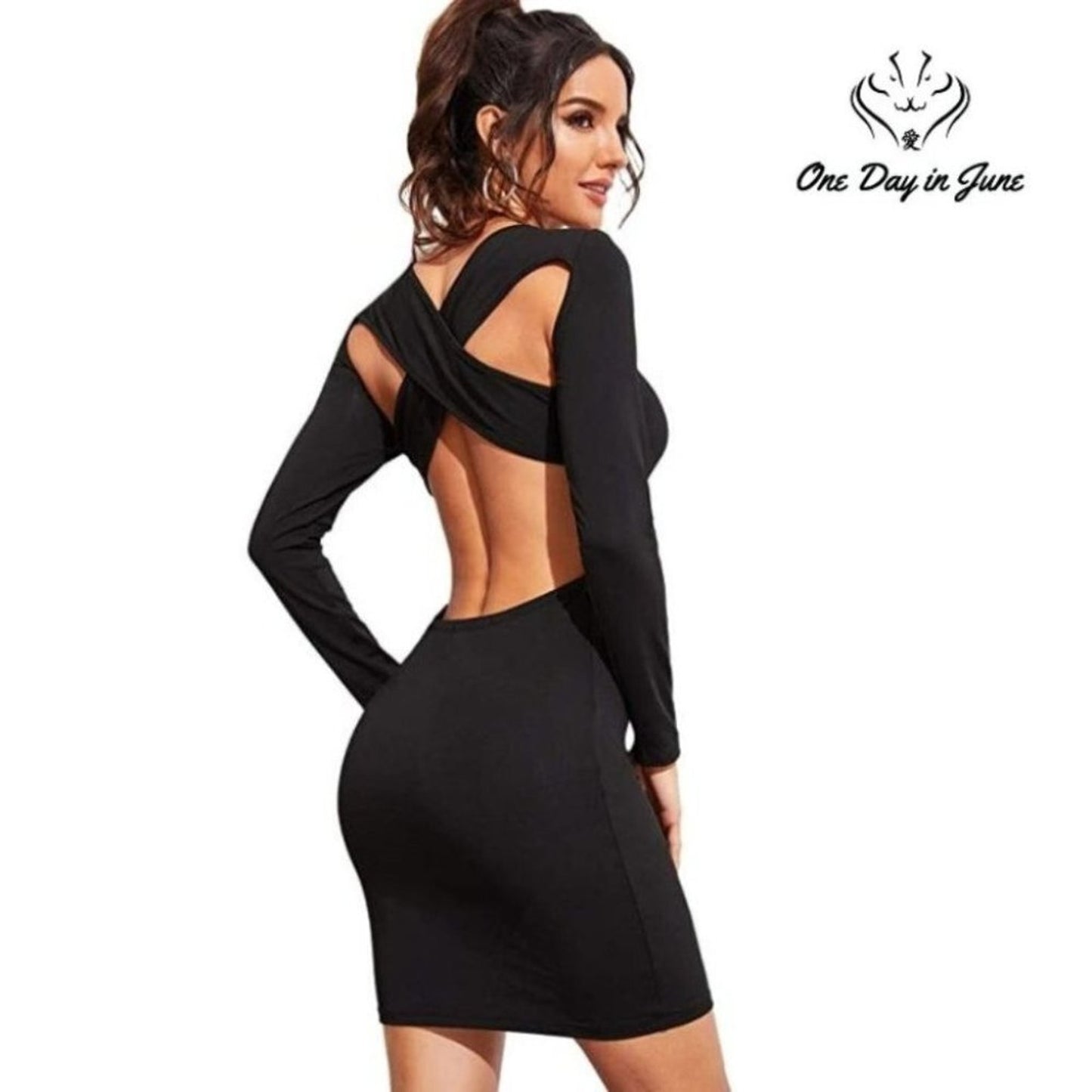 Crisscross Open Back Bodycon Dress