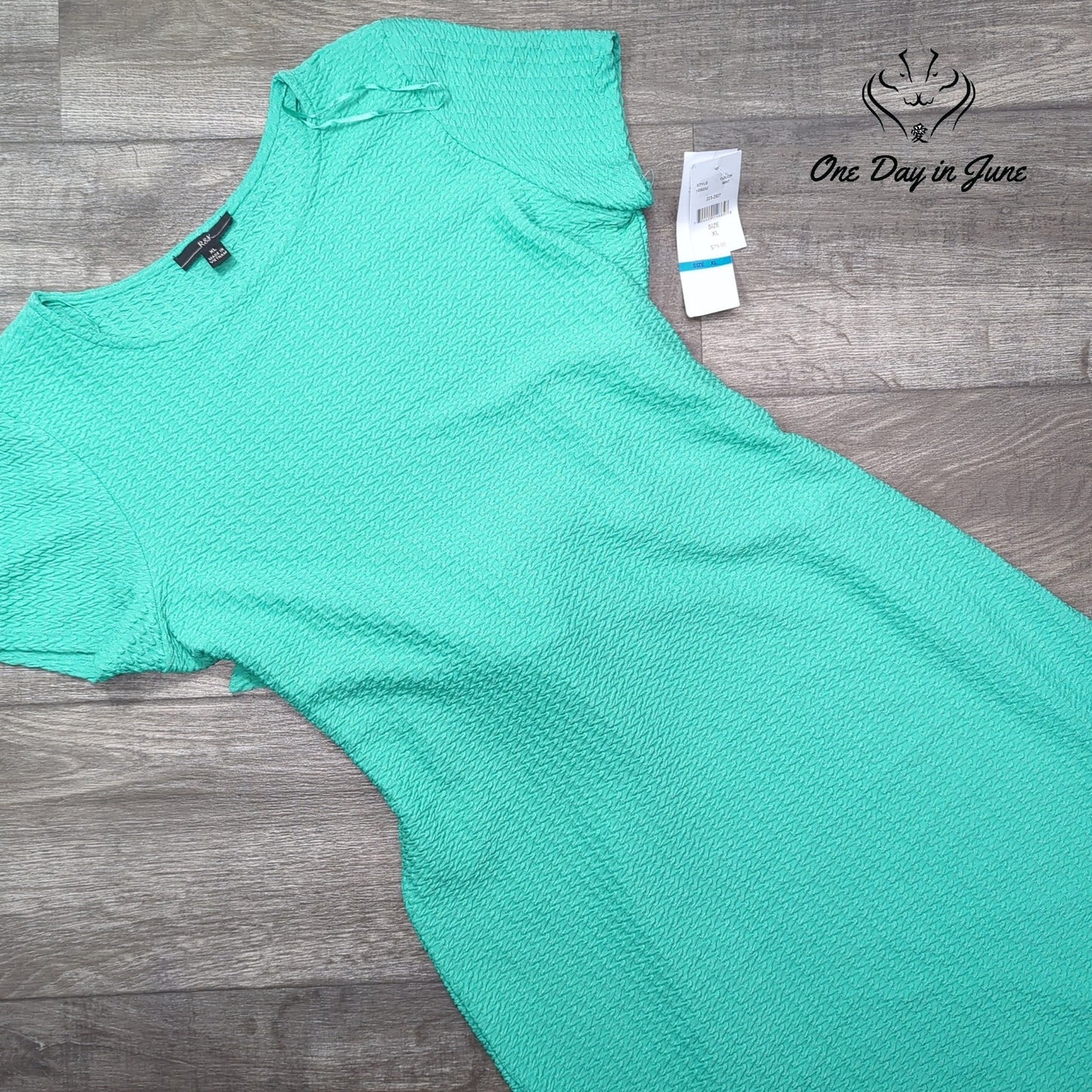 R&K Short Sleeve Textured Dress Size XL