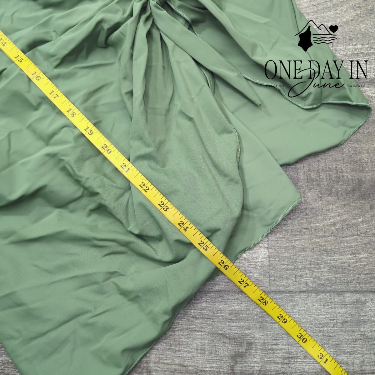 Shekini Scoop Neck Tie Side Swimdress One Piece Swimsuit Olive Green NWT Size M