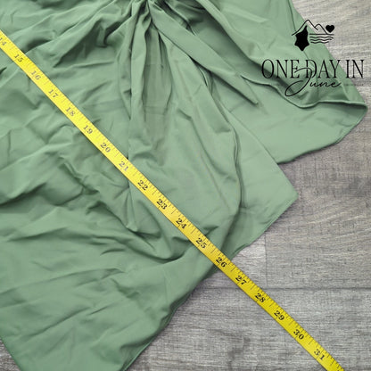 Shekini Scoop Neck Tie Side Swimdress One Piece Swimsuit Olive Green NWT Size M