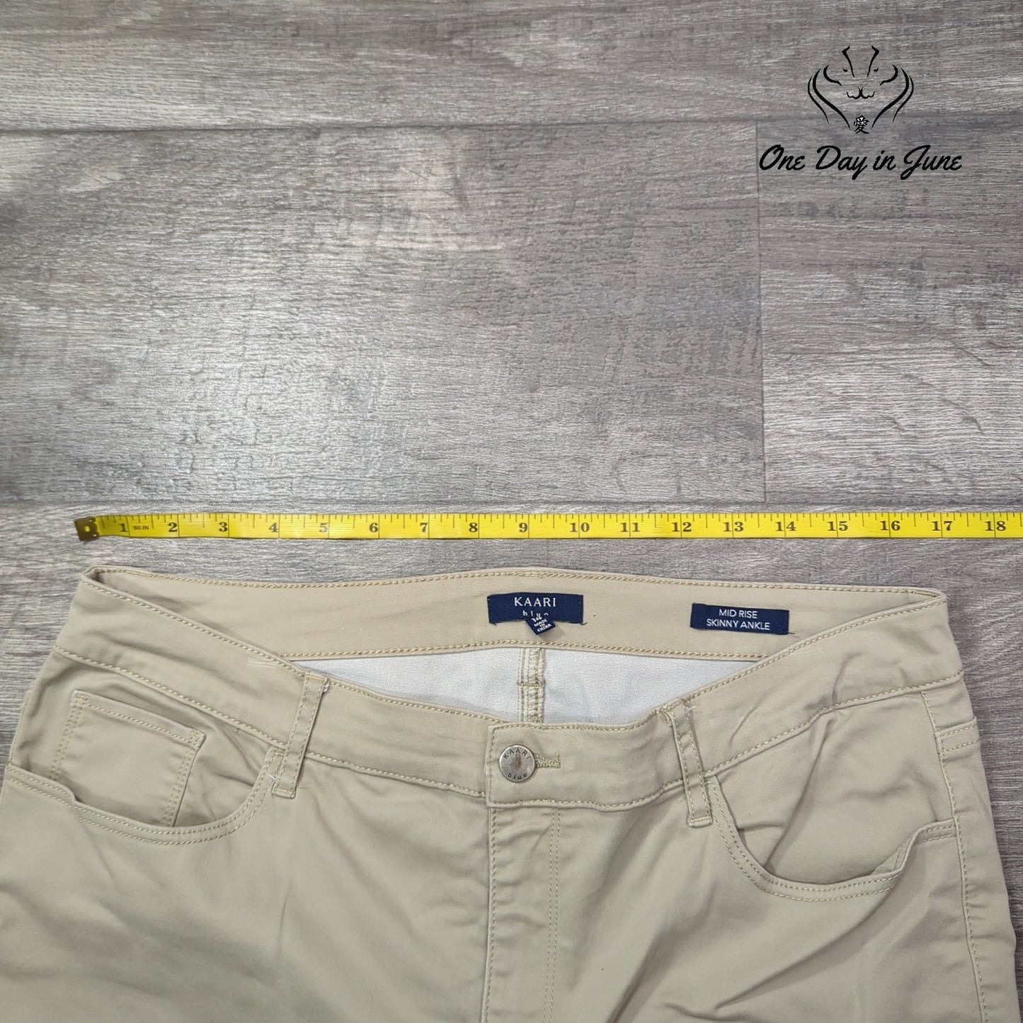 Kaari Blue Mid Rise Skinny Ankle Pants Size 14