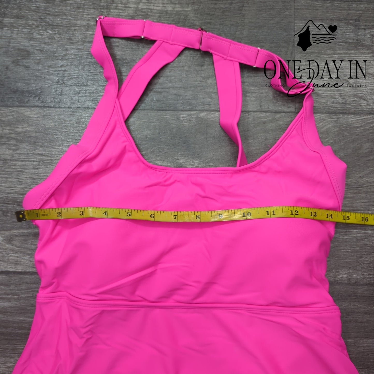 Aleumdr Square Neck Swimdress One Piece Swimsuit Size L