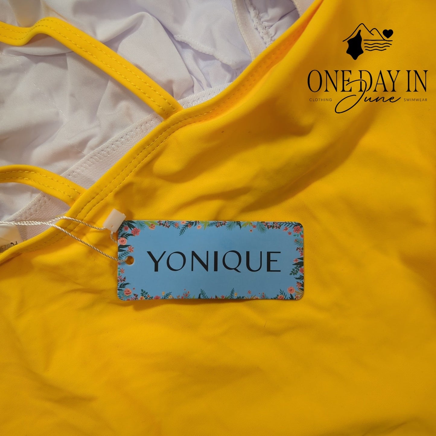Yonique Plus Size Boyshort Tankini Swimsuit Size 18W