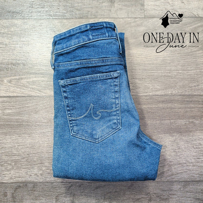 AG Adriano Goldschmied The Farrah High Rise Skinny Jeans Blue NWT Size 4 (27)