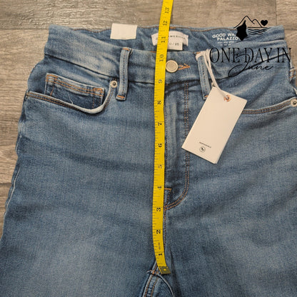 Good American Good Waist Palazzo Jeans High Rise Wide Leg NWT Size 0 (25)