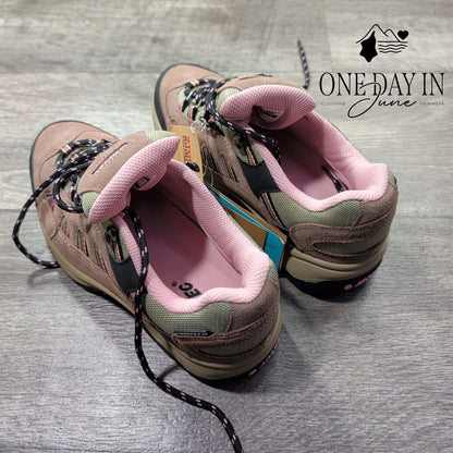 Hi-Tec Brown Pink Hiking Shoes Trail Sneakers Lace Up NWT Size 8.5