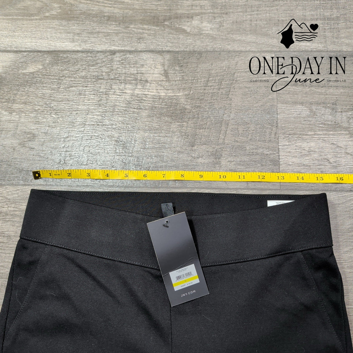 Jones New York Signature Pull On Straight Leg Pants Black NWT Size M
