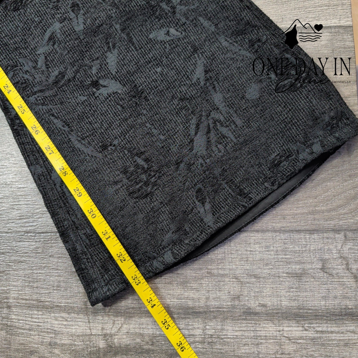 We The Free Floral Jacquard Flare Pants Black Gray Size 4