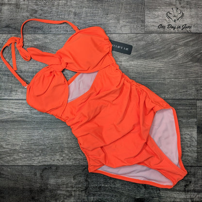 Tempt Me Tie Knot Cut Out One Piece Swimsuit Size XS