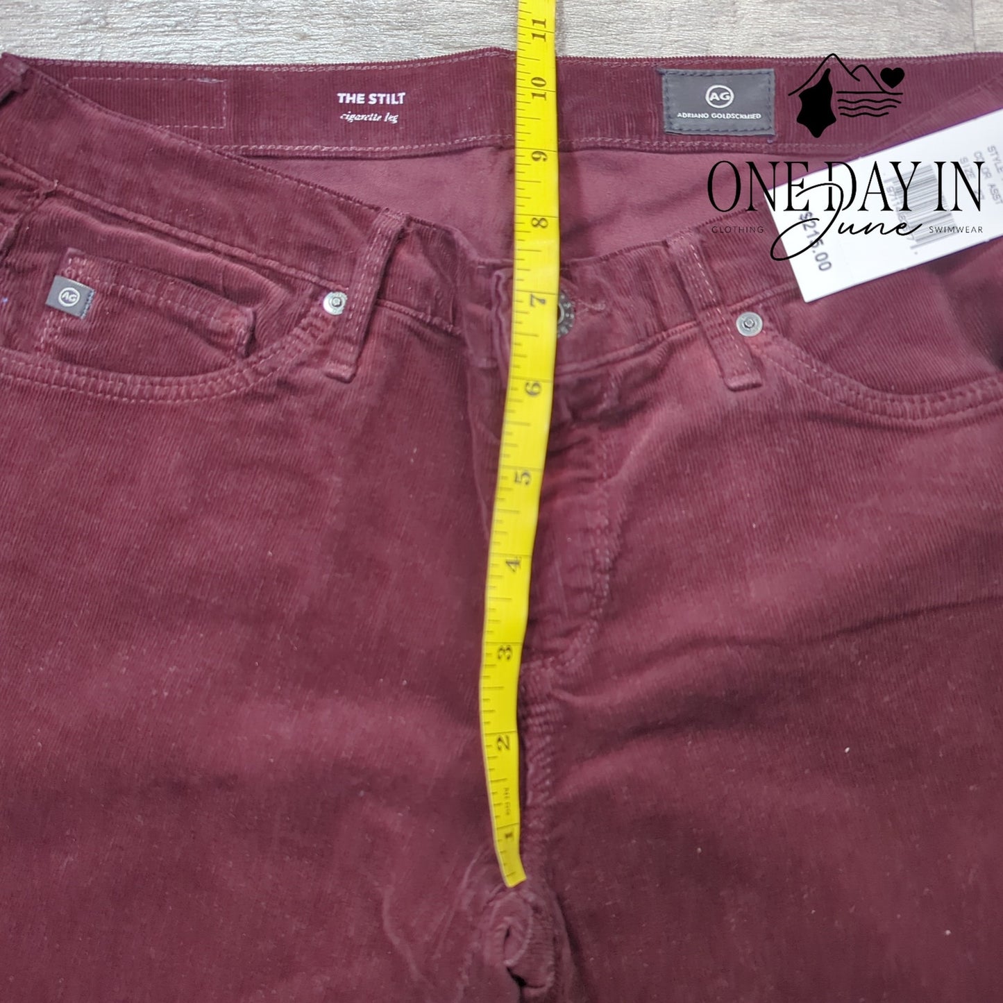 Adriano Goldschmied The Stilt Cigarette Leg Corduroy Pants Size 27 (4)